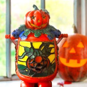Jack O Lantern Tiffany Style Lamp